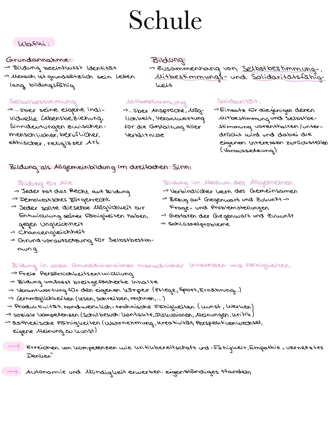 Klafkis Bildungstheorie einfach erklärt: PDFs, Didaktik und mehr für Abi