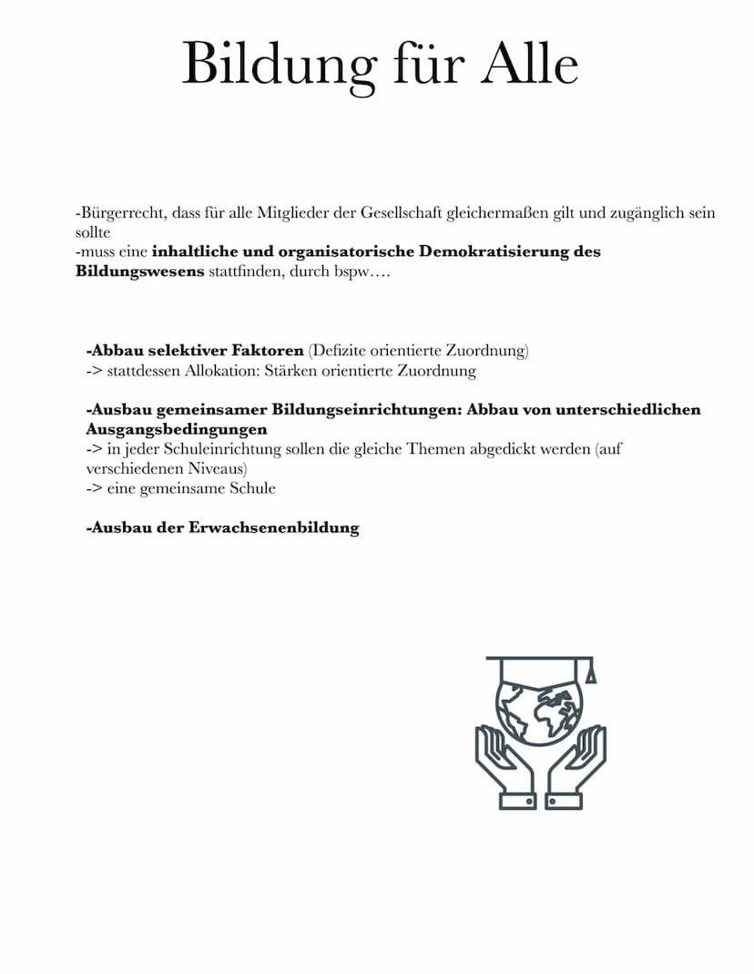 Klafui:
->
Grundannahme:
Bildung beeinflusst Identität
→Mensch ist grundsätzlich sein Leben
lang bildungsfähig
Schule
Selbstbestimmung:
->..