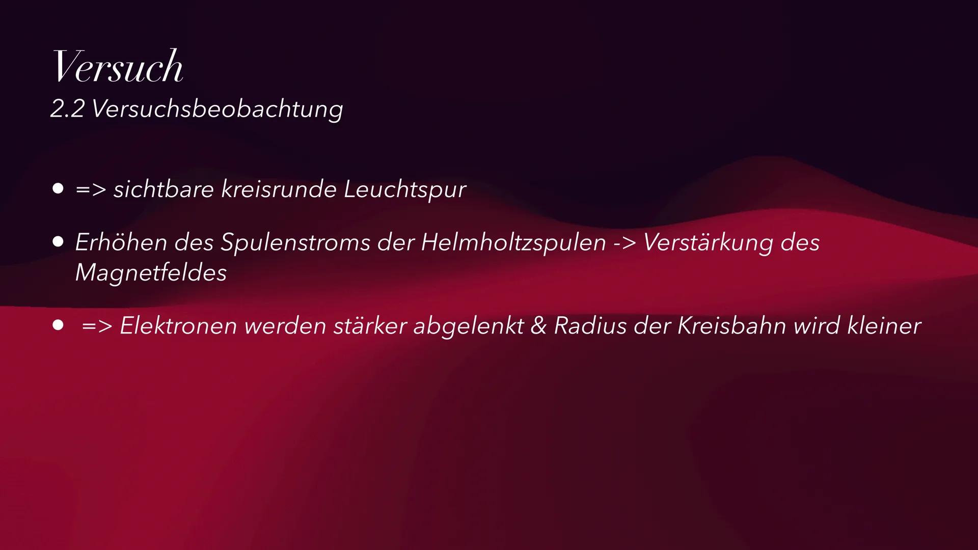 Das Fadenstrahlrohr
Versuchsaufbau zum Bestimmen der spezifischen Ladung eines
Elektrons
Thomas Jahn & Samantha-Serafine Wagner Gliederung
1