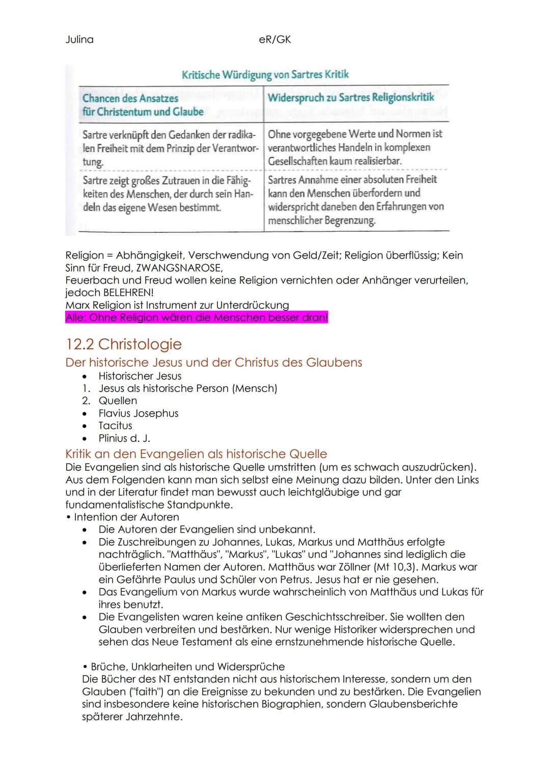 Julina
eR/GK
Abiturvorbereitung
Aufbau der Bibel
• AT/NT
• Textgattungen
• Entstehung/Übersetzung der Bibel (Martin Luther, babylonisches Ex