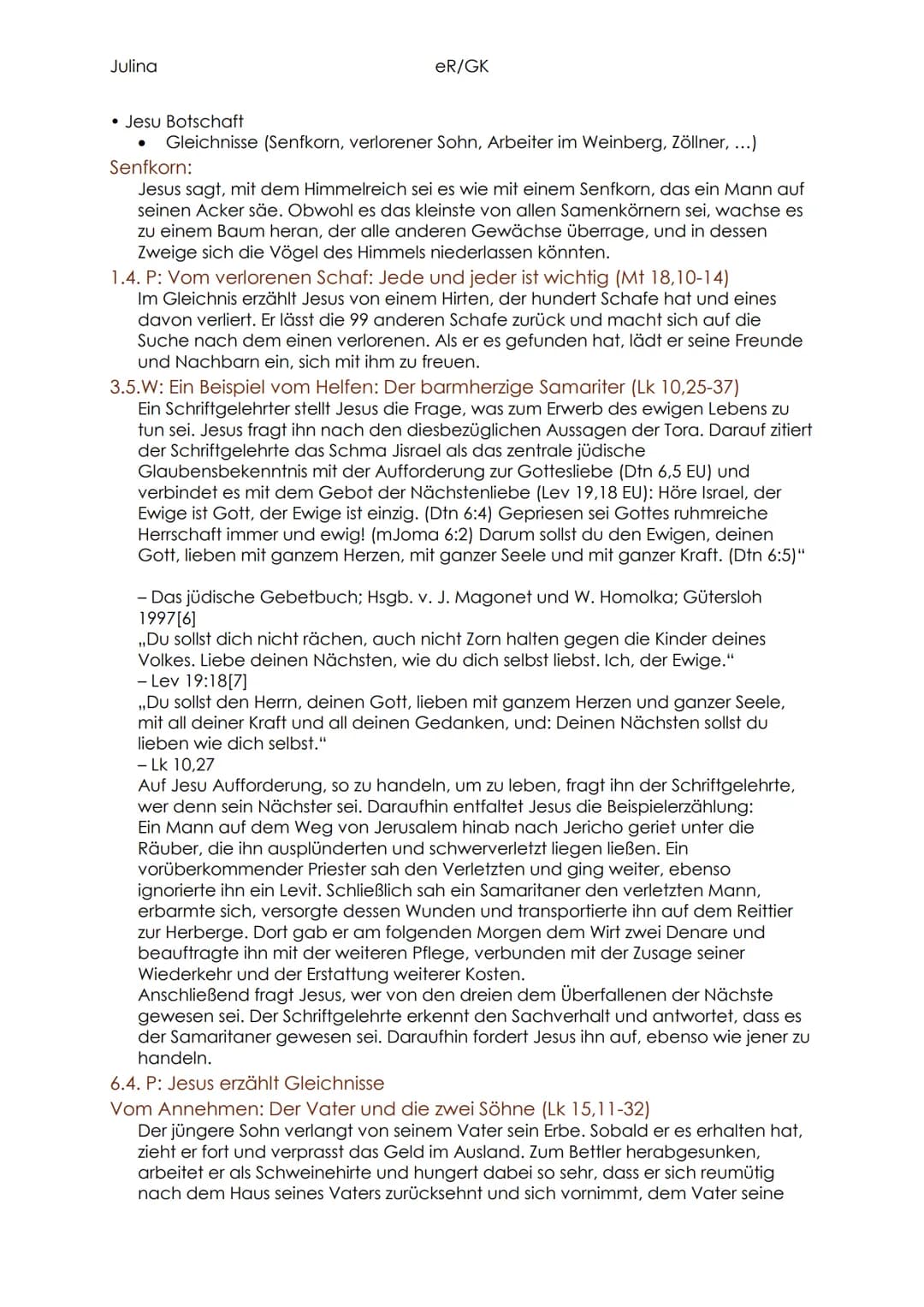 Julina
eR/GK
Abiturvorbereitung
Aufbau der Bibel
• AT/NT
• Textgattungen
• Entstehung/Übersetzung der Bibel (Martin Luther, babylonisches Ex