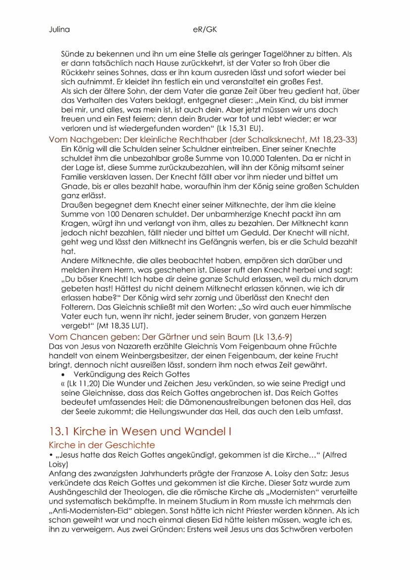 Julina
eR/GK
Abiturvorbereitung
Aufbau der Bibel
• AT/NT
• Textgattungen
• Entstehung/Übersetzung der Bibel (Martin Luther, babylonisches Ex
