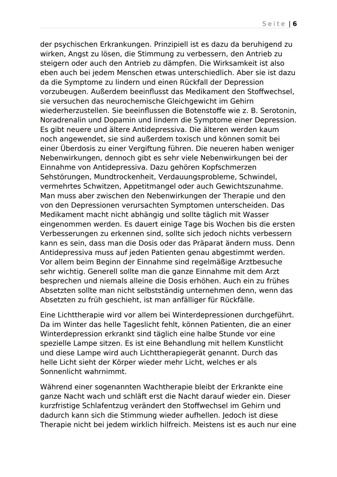 Seite | 1
Grundinformationen
Depressionen gehören zu den häufigsten Erkrankungen, trotzdem
werden sie leider sehr oft unterschätzt. Menschen