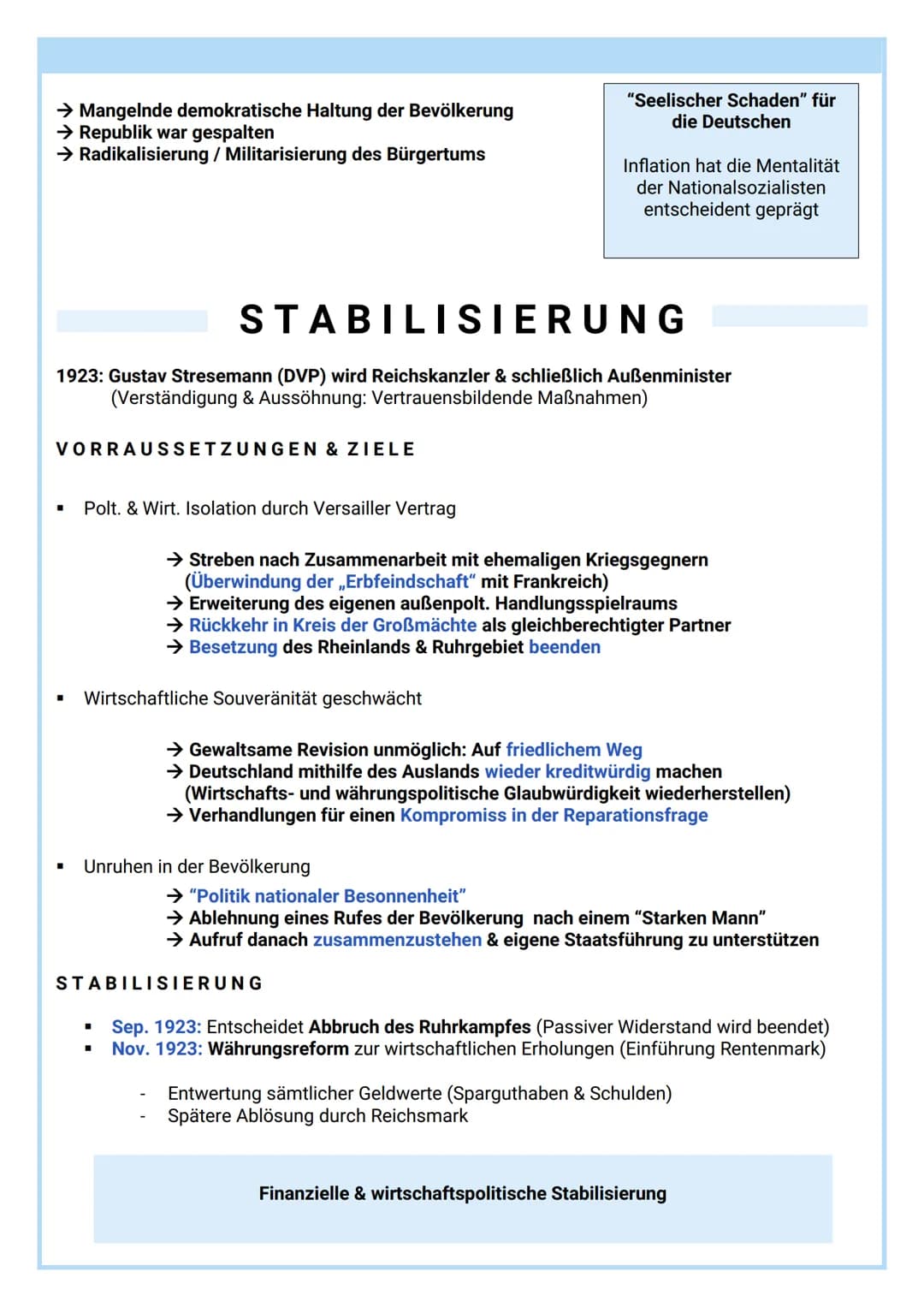 
<p>Die Weimarer Verfassung wurde 1919 verabschiedet und bildete die rechtliche Grundlage der ersten deutschen Republik, der Weimarer Republ