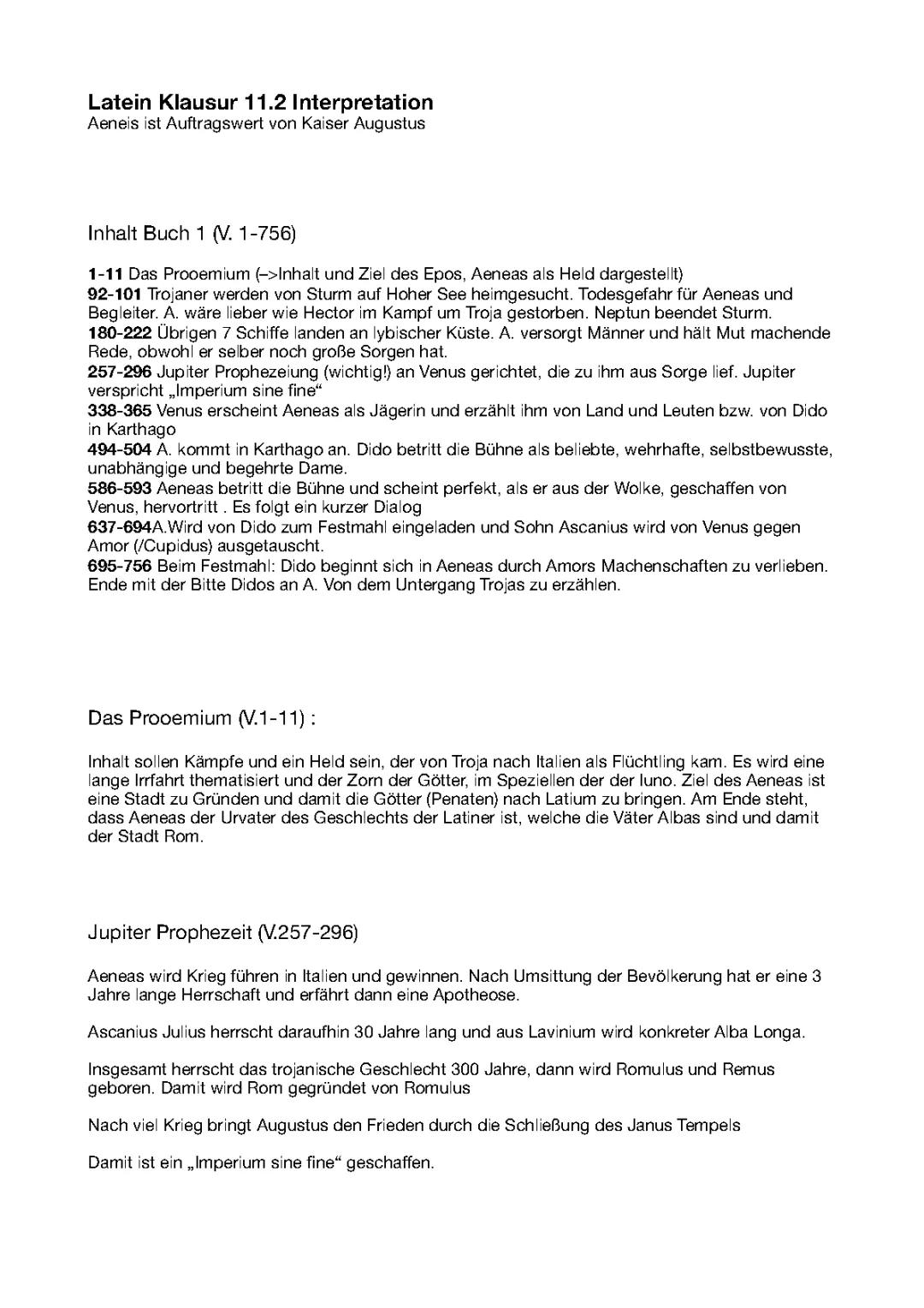 Vergil, Aeneis Buch 1