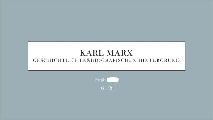 Know Karl Marx Präsentation  thumbnail