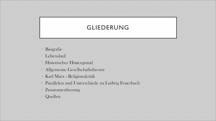 KARL MARX
GESCHICHTLICHEN&BIOGRAFISCHEN HINTERGRUND
Emily
G1 eR . Biografie
●
Lebenslauf
• Historischer Hintergrund
• Allgemeine Gesellschaf