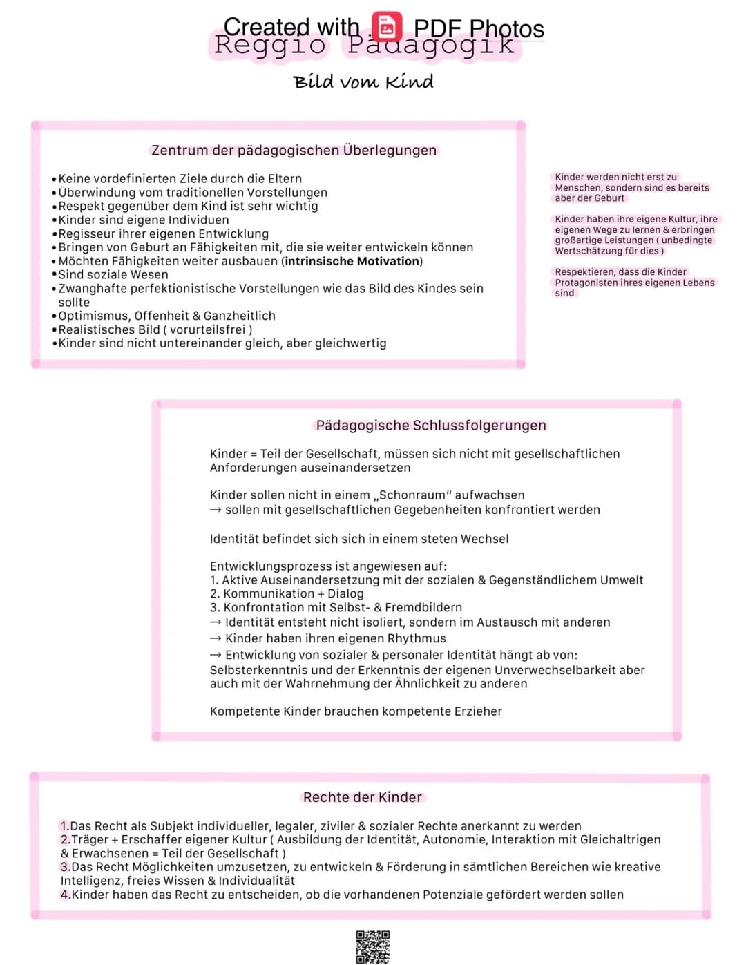 Created with, PDF Photos
Reggio Padagogik
Raum als dritter Erzieher 1
Bedeutung
•Ständige & Sorgfältige Gestaltung der pädagogischen Umgebun