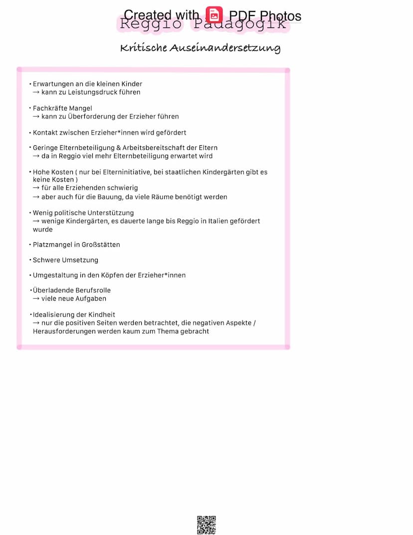 Created with, PDF Photos
Reggio Padagogik
Raum als dritter Erzieher 1
Bedeutung
•Ständige & Sorgfältige Gestaltung der pädagogischen Umgebun