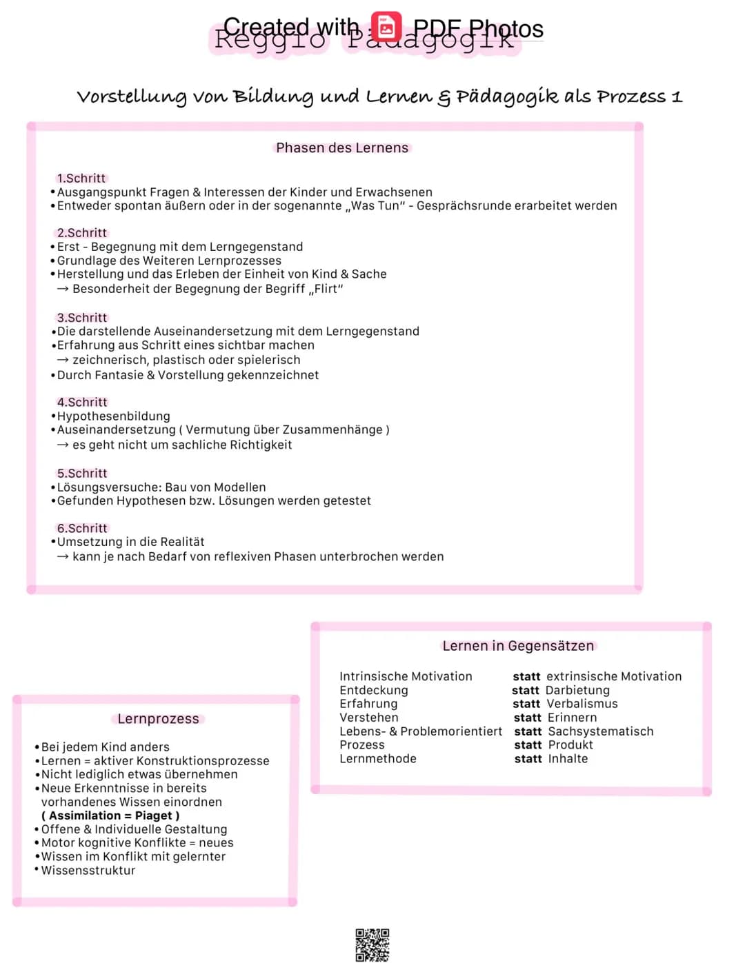 Created with, PDF Photos
Reggio Padagogik
Raum als dritter Erzieher 1
Bedeutung
•Ständige & Sorgfältige Gestaltung der pädagogischen Umgebun