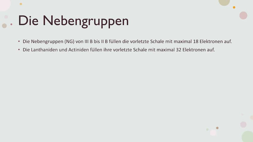 Elektronenkonfiguration
Die Verteilung der Elektronen eines Atoms auf die
verschiedenen Schalen Das Schalenmodell
Ist ein Modell, bei dem di