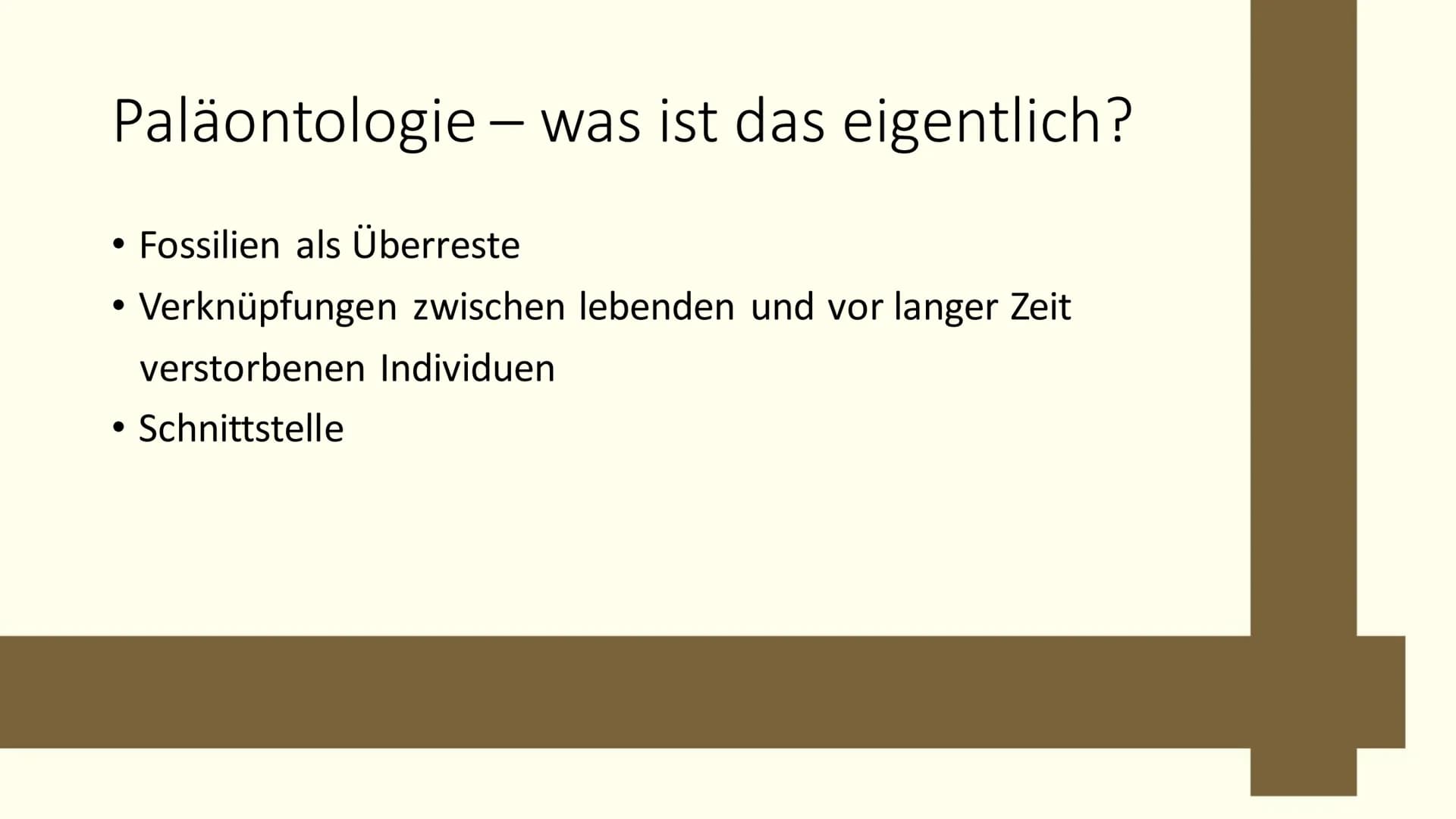 Paläontologie
Die Wissenschaft der vergangenen Erdzeitalter und dessen Überreste Bio Paläontologie Zusammenfassung:
Ich Paläontologie- was i