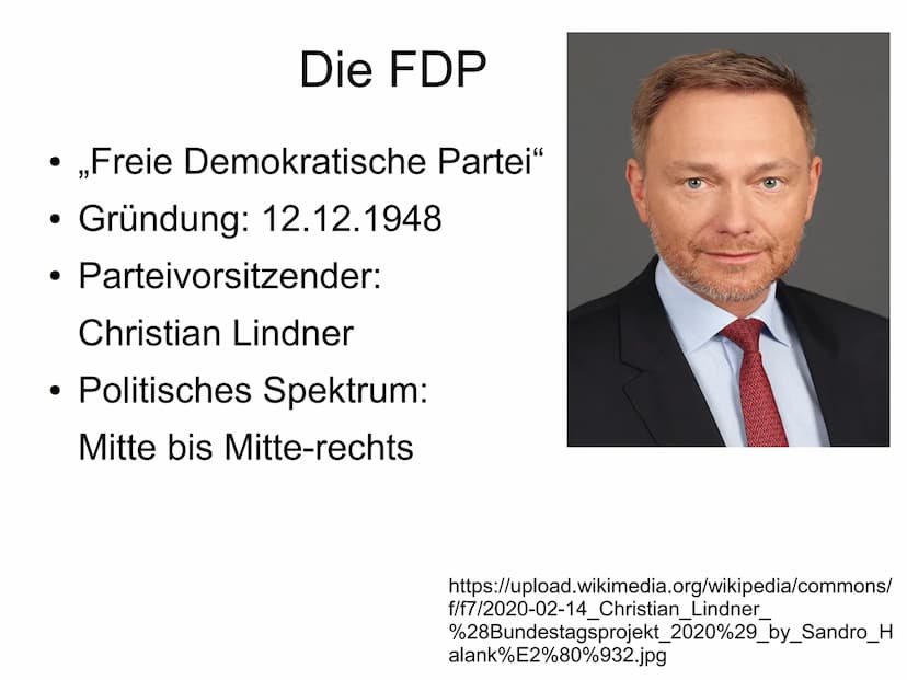 Die zentralen Denkschulen
-FDP-
Freie
Demokraten
FDP ●
●
●
Gliederung
Vorstellung der Partei
Zentrale Denkschulen
Anwendung zentraler Denksc
