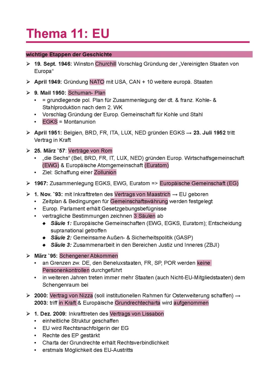 Prüfungsvorbereitung - EU