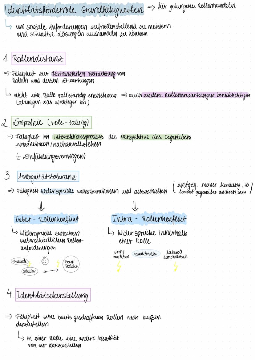 Georg Herbert Mead => symbolischer Interaktionismus
↳ Gesten, symbole, sprach (wichtigstes)
I
Personale komponente d
• Kreativität, spontane