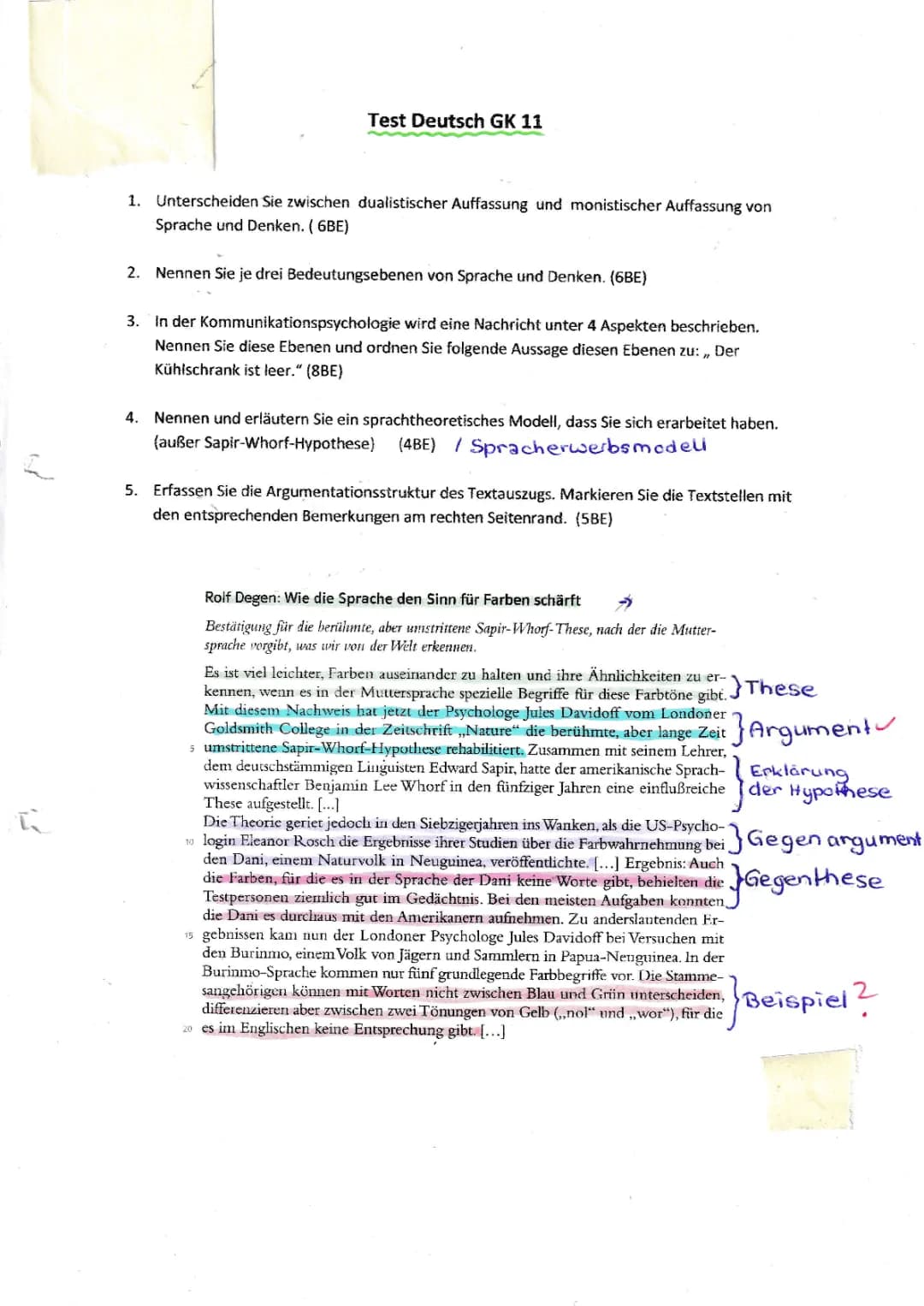 Dualismus & Monismus einfach erklärt - Sprache und Denken