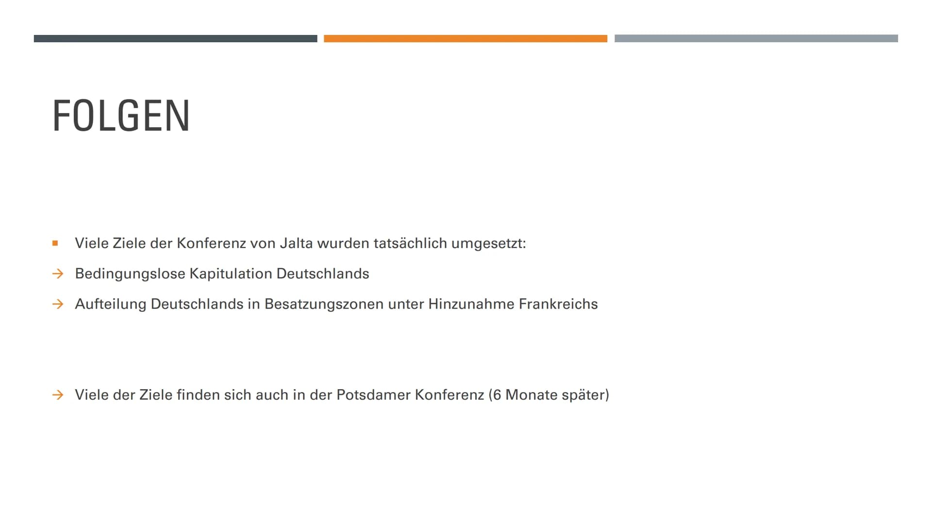 KONFERENZ VON
JALTA
4. BIS 11. FEBRUAR 1945 INHALT
3 Vorgeschichte 3 Allgemeines
? Folgen
Kritische
Rezeption
Inhalt
Quellen VORGESCHICHTE
C