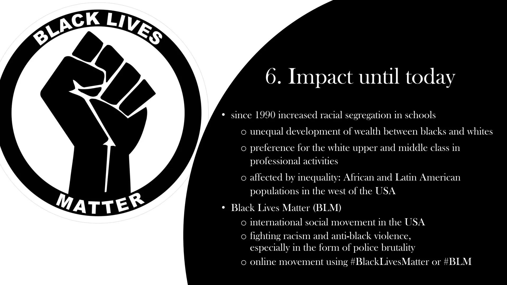 Segregation in the
Presentation
by
USA Structure
1. Definition
2. Begin of Segregation
3. Effects
4. Resistance Movements
4.1 National Assoc