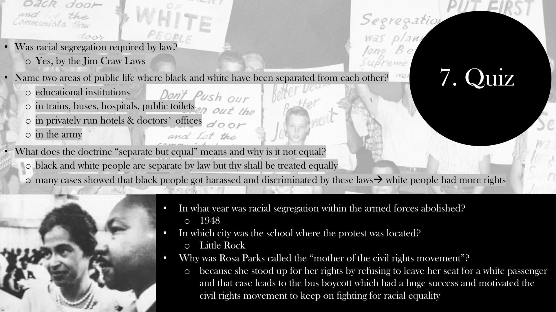 Segregation in the
Presentation
by
USA Structure
1. Definition
2. Begin of Segregation
3. Effects
4. Resistance Movements
4.1 National Assoc