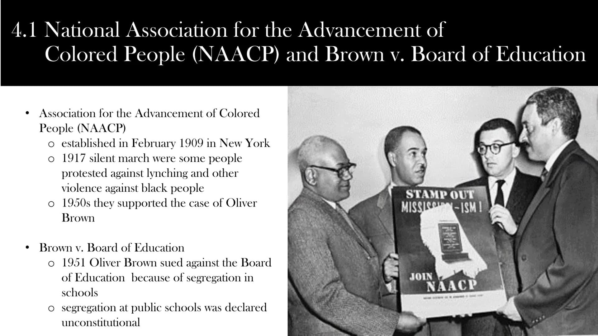 Segregation in the
Presentation
by
USA Structure
1. Definition
2. Begin of Segregation
3. Effects
4. Resistance Movements
4.1 National Assoc