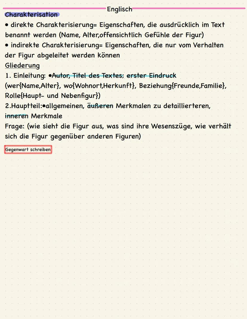 Operatorenliste:
Reproduktion
Englisch
delineate = skizzieren (Sachverhalt in seinen Grundzügen
angeben)
describe = beschreiben (etwas in ei