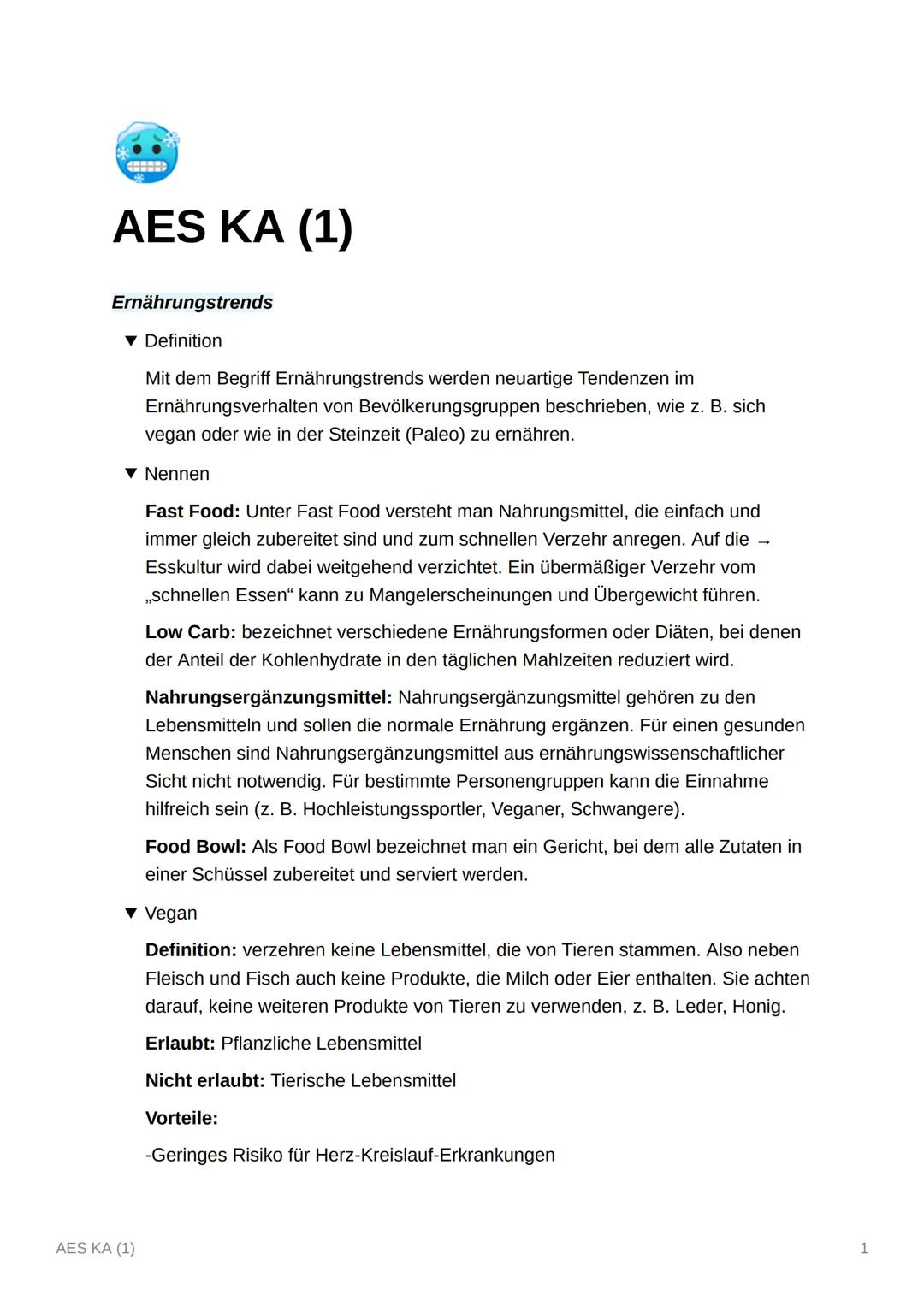  Ernährungstrends/ Health Claim