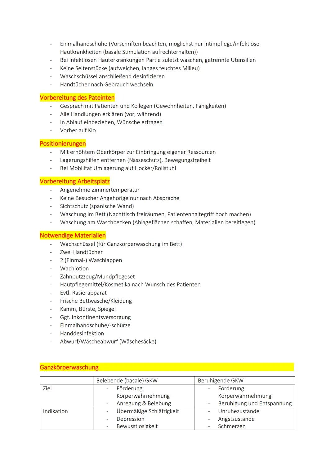 Körperliche Pflege
Hygiene
Ernährung
Pflege von Menschen in Gesundheit und Krankheit
unterstützen
Wie?
Bewegung/Sport (lebenslanges) Lernen.