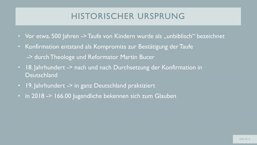 DIE
KONFIRMATION
ALS
ÜBERGANGSRITUS
VON
FOLIE I NOTIZEN FÜR ERWEITERTEN VORTRAG
WAS SIND ÜBERGANGSRITEN?
- Übergang eines Individuums von ei