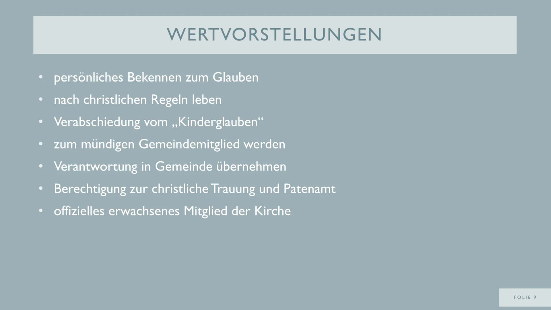 DIE
KONFIRMATION
ALS
ÜBERGANGSRITUS
VON
FOLIE I NOTIZEN FÜR ERWEITERTEN VORTRAG
WAS SIND ÜBERGANGSRITEN?
- Übergang eines Individuums von ei