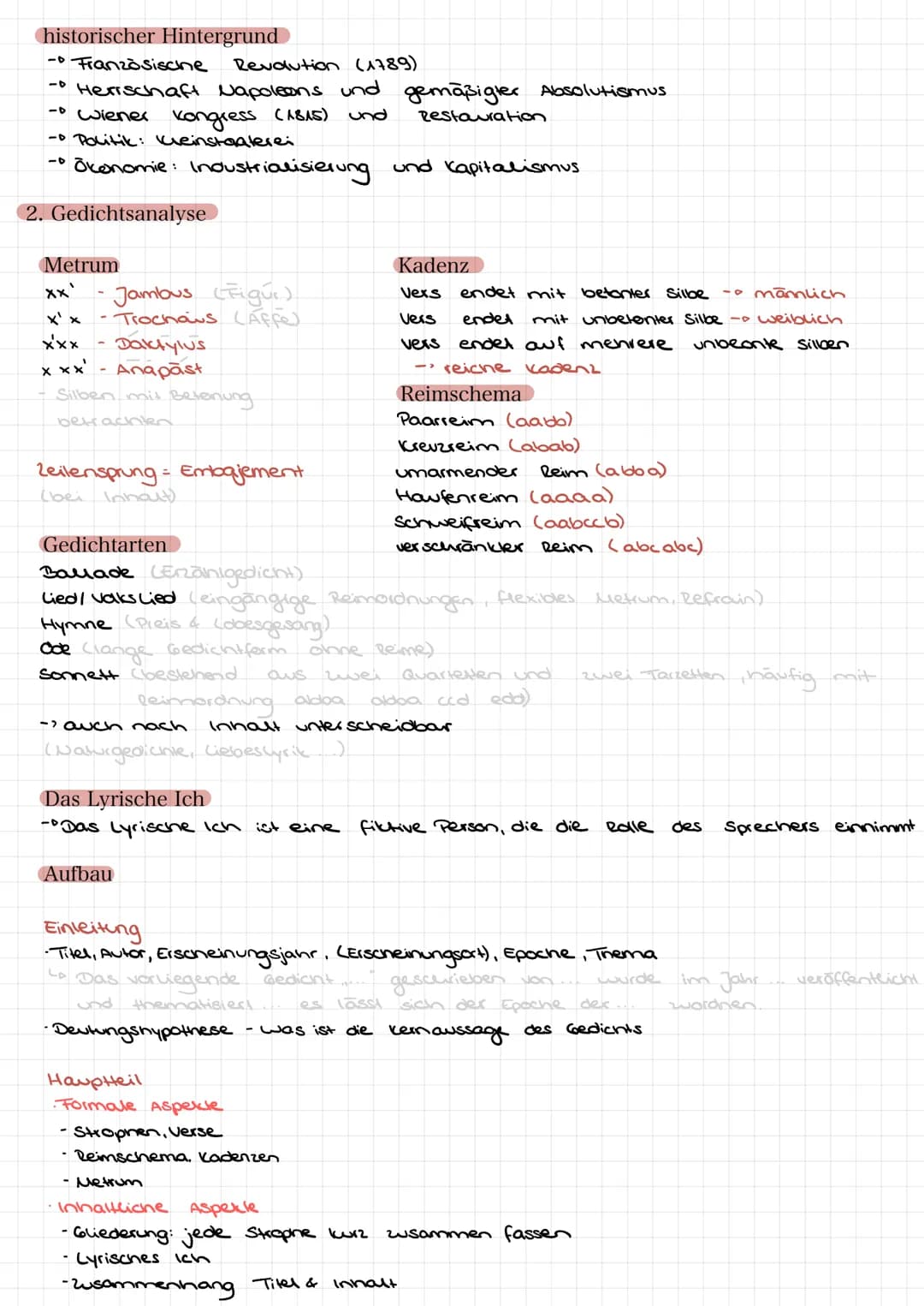 Lernzettel Deutsch 12-1
1.Romantik ca. 1790- 1835
Epoche
hundert hinein.
stent für sehnsucht
Begriff, Romantik"
Bewg auf Schriften, die in d