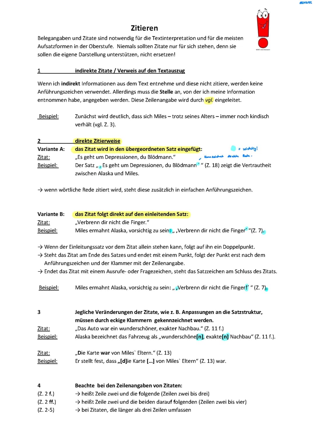 Zitieren -Deutsch