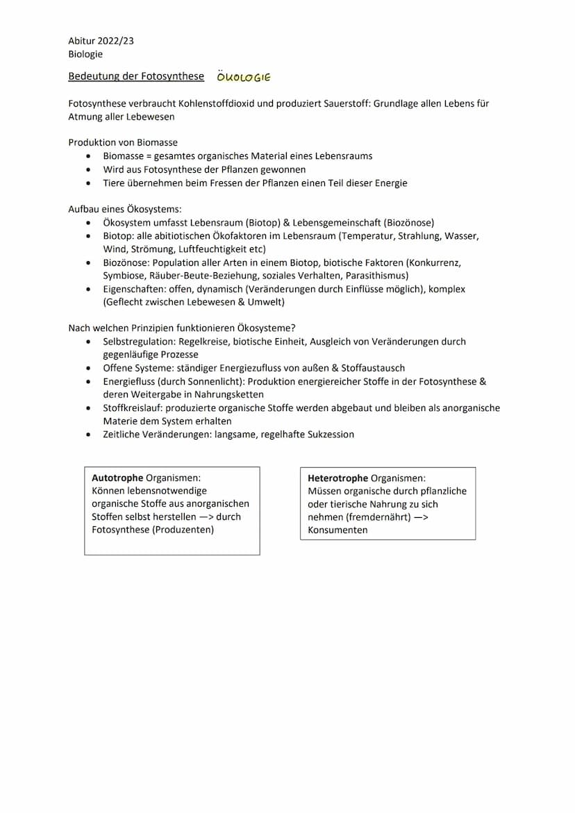 Abitur 2022/23
Biologie
LPE 5: Stoff- und Energiebereitstellung
Assimilation
Blatt als Organ der Fotosynthese
a. Bau und Funktion des Laubbl