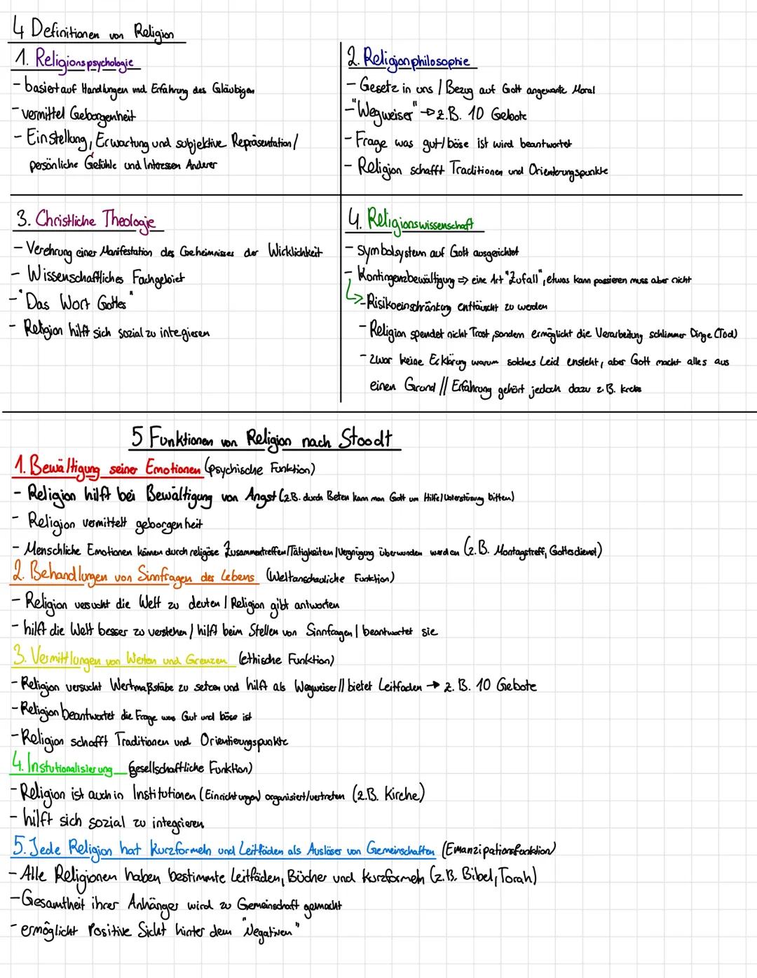# Klausur Vorbereitung

# Thema: Was ist Religion und warum ist diese schwer to definieren?

# Warum ist Religion schwer zu definieren? - Je