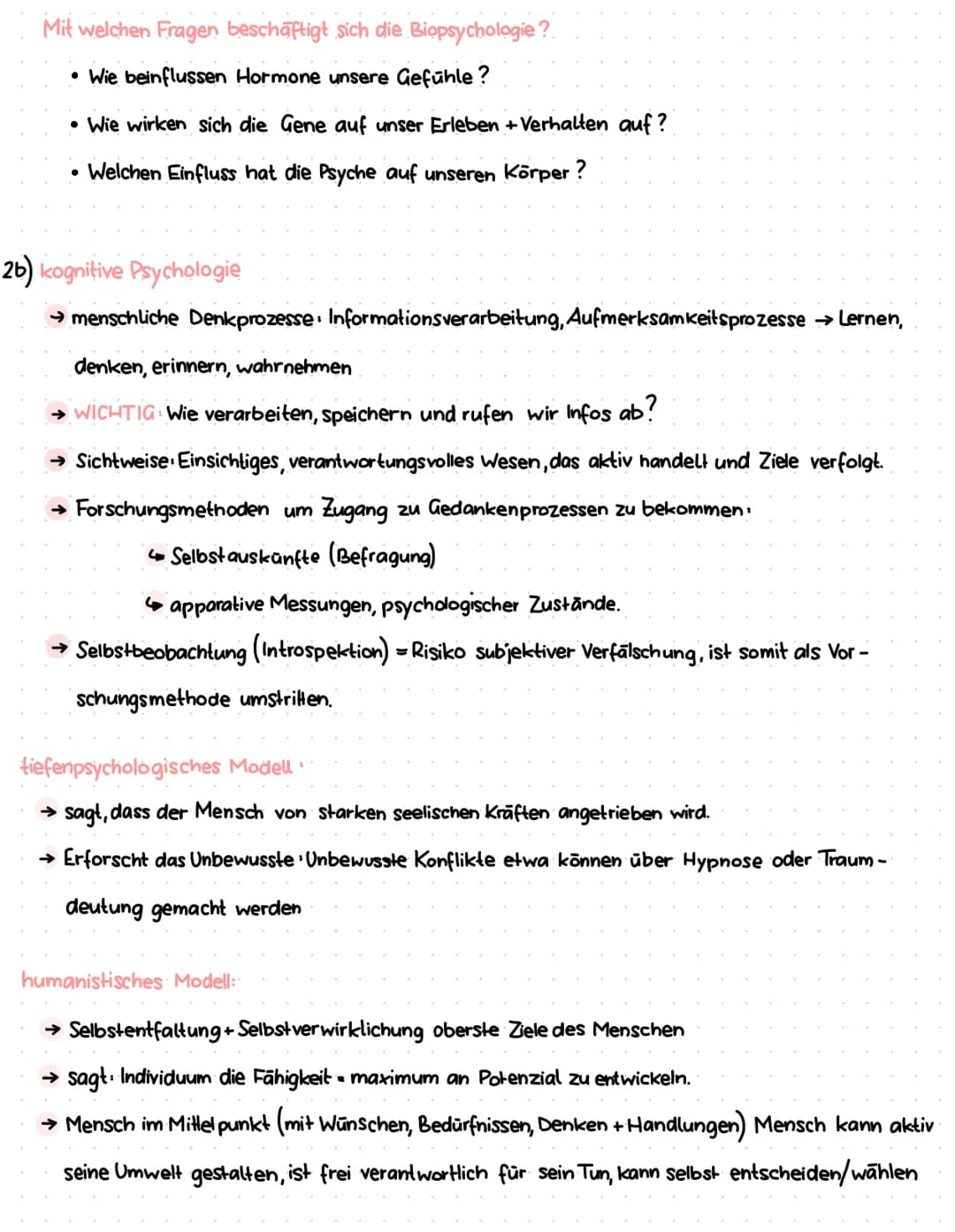 modelle der psychologie
Modul Die Modelle der wissenschaftlichen Psychologie
1. Noch keine Theorie, kann das menschliche Verhalten in seiner