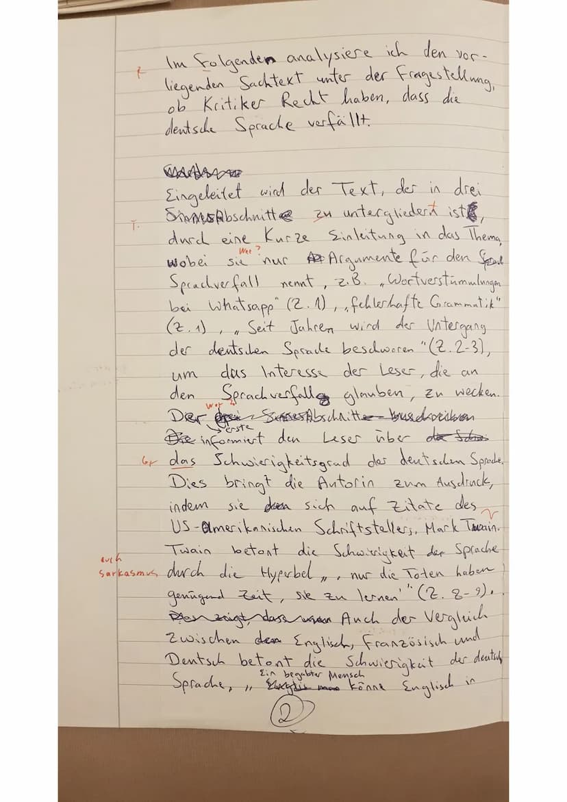 Ausdrien ..
Deutsch Q1 1. Klausur
ine
Form der
Susanne Cords
Aus: Deutschlehrer- Info 14.11.2019
Thema: Sprachwandel
Aufgabe
1) Analysiere d
