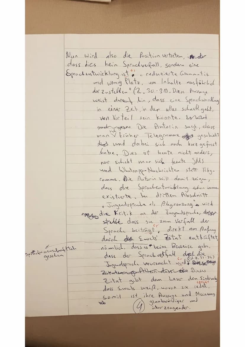 Ausdrien ..
Deutsch Q1 1. Klausur
ine
Form der
Susanne Cords
Aus: Deutschlehrer- Info 14.11.2019
Thema: Sprachwandel
Aufgabe
1) Analysiere d