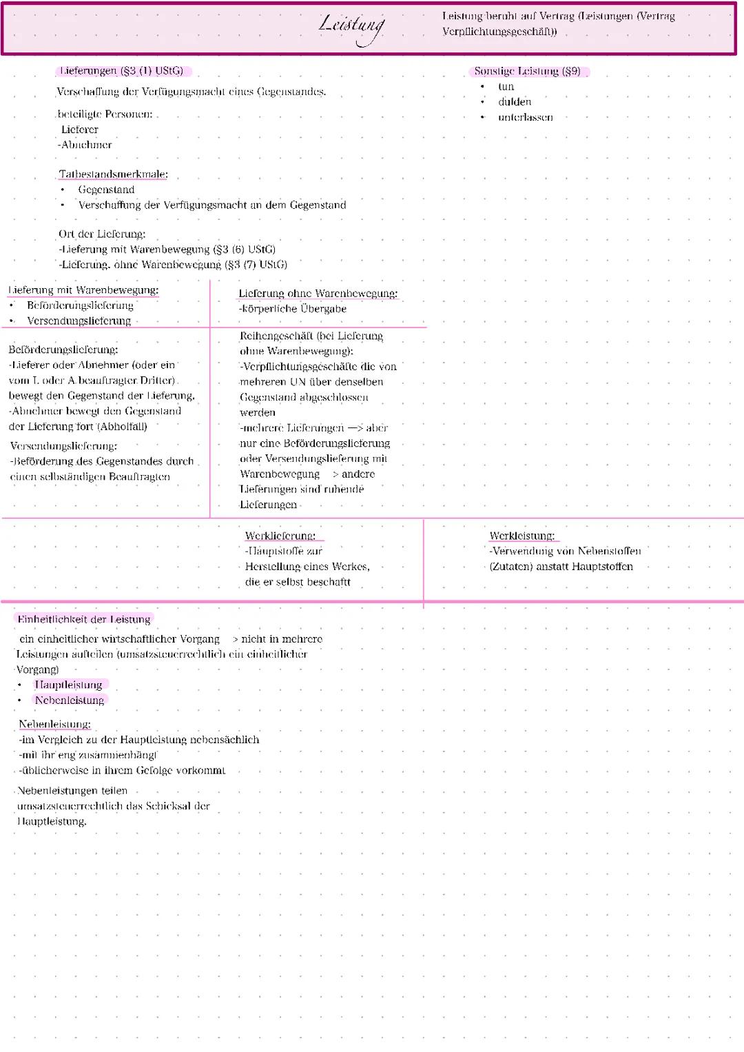 Umsatzsteuer bei Lieferung, Leistung, und Organschaft