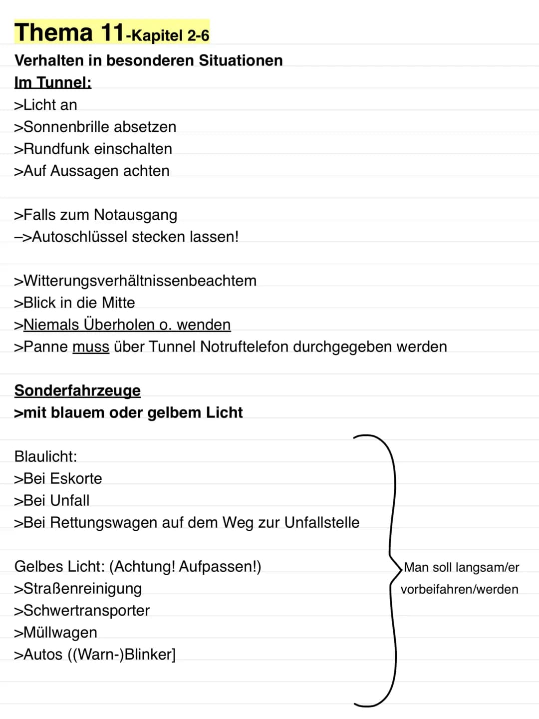 Fahrschule Thema 11