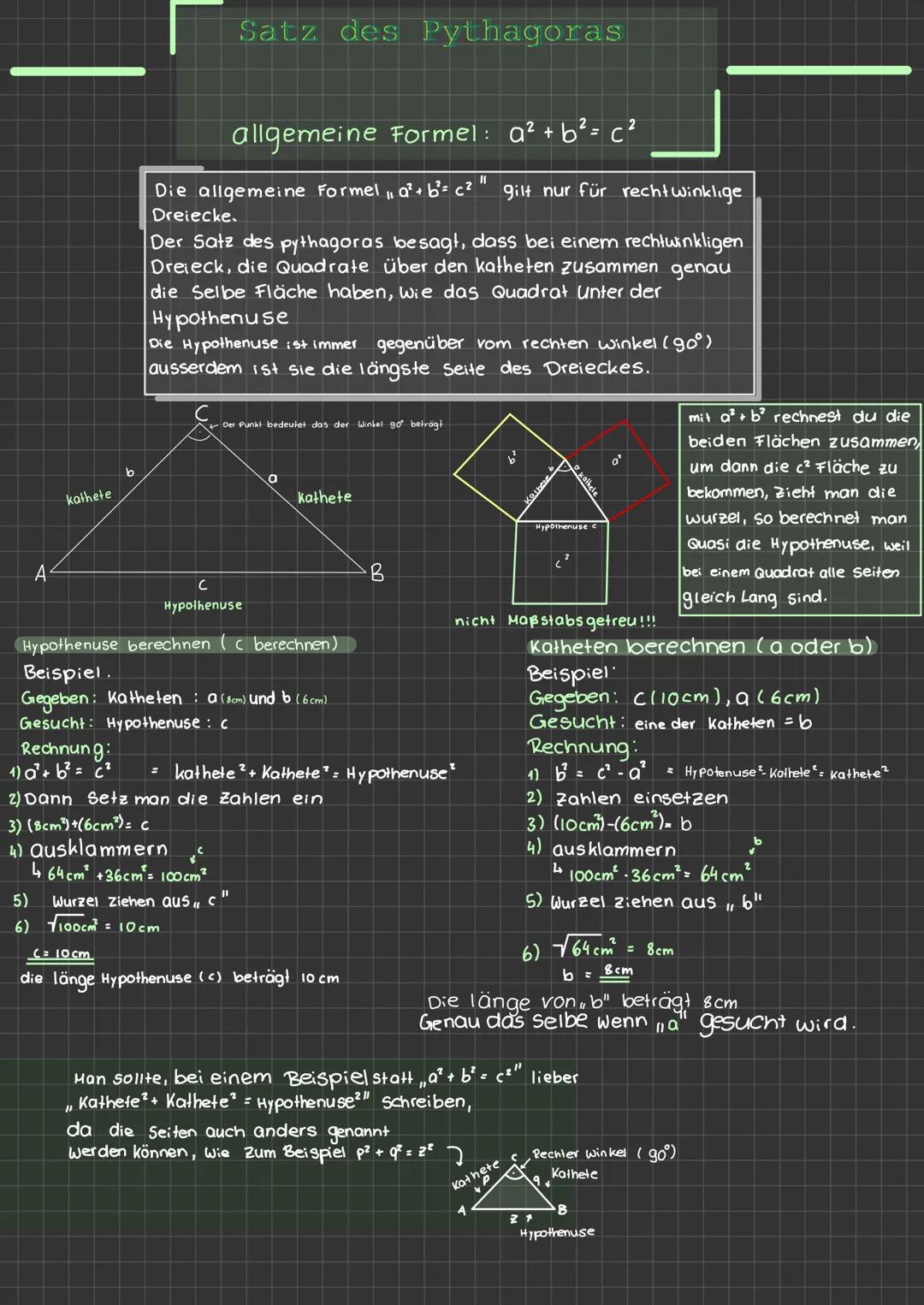 A
kathete
b
Satz des Pythagoras
allgemeine Formel: a² + b² = c²
11
Die allgemeine Formel ₁ a² + b² = c²
11
Dreiecke.
Der Satz des pythagoras