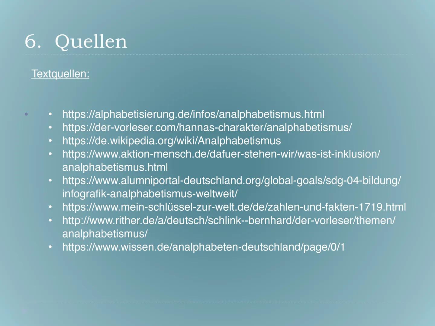 Gliederung
1. Definition
2. Differenzierungen bei Analphabeten
2.1. Primärer Analphabetismus
2.2. Sekundärer Analphabetismus
2.3. Semi-Analp