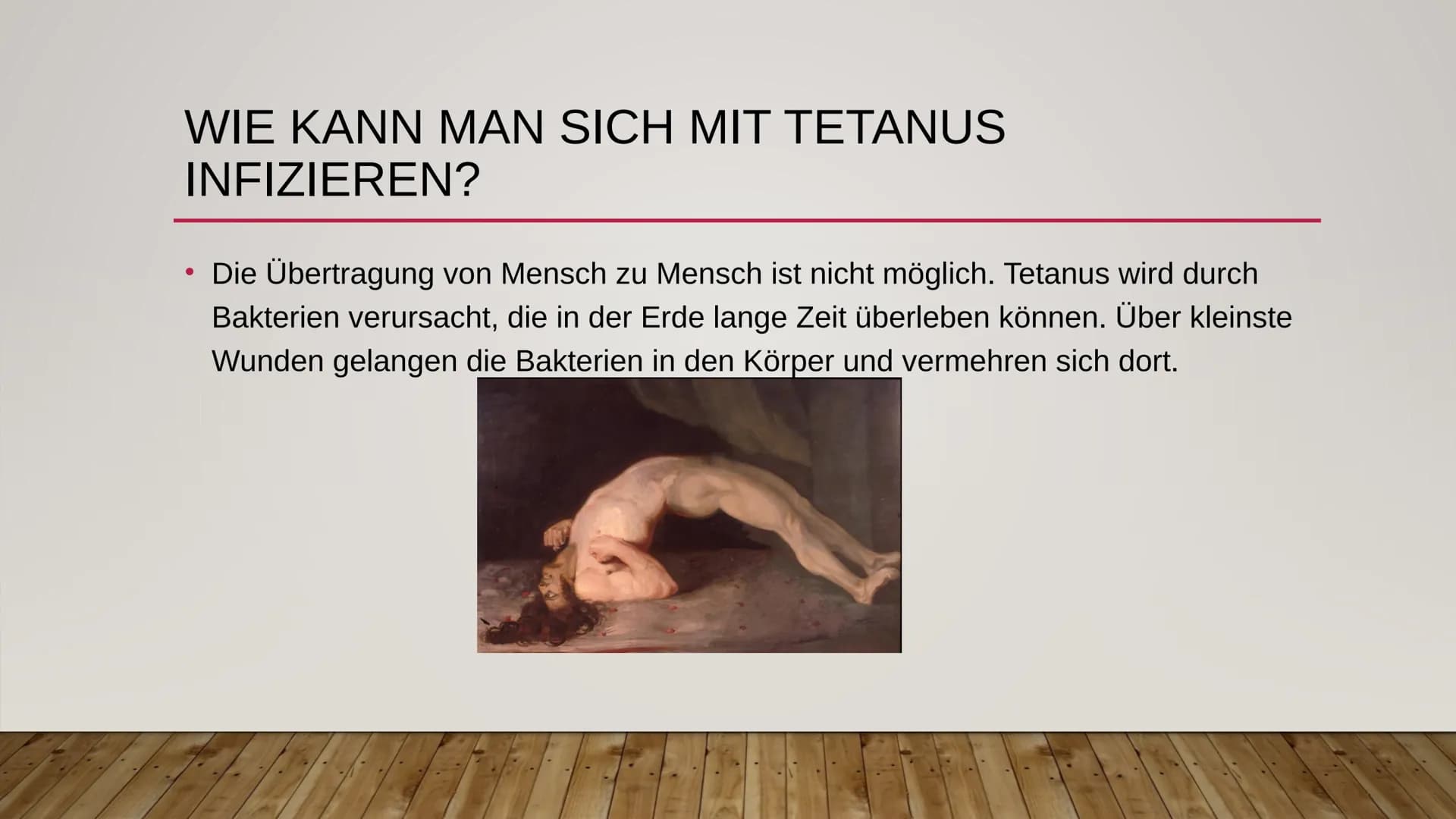 TETANUS ÜBERBLICK
●
●
●
●
●
Was ist Tetanus?
Wie kann man sich mit Tetanus infizieren?
Was sind die Symptome von Tetanus?
Wie kann man sich 