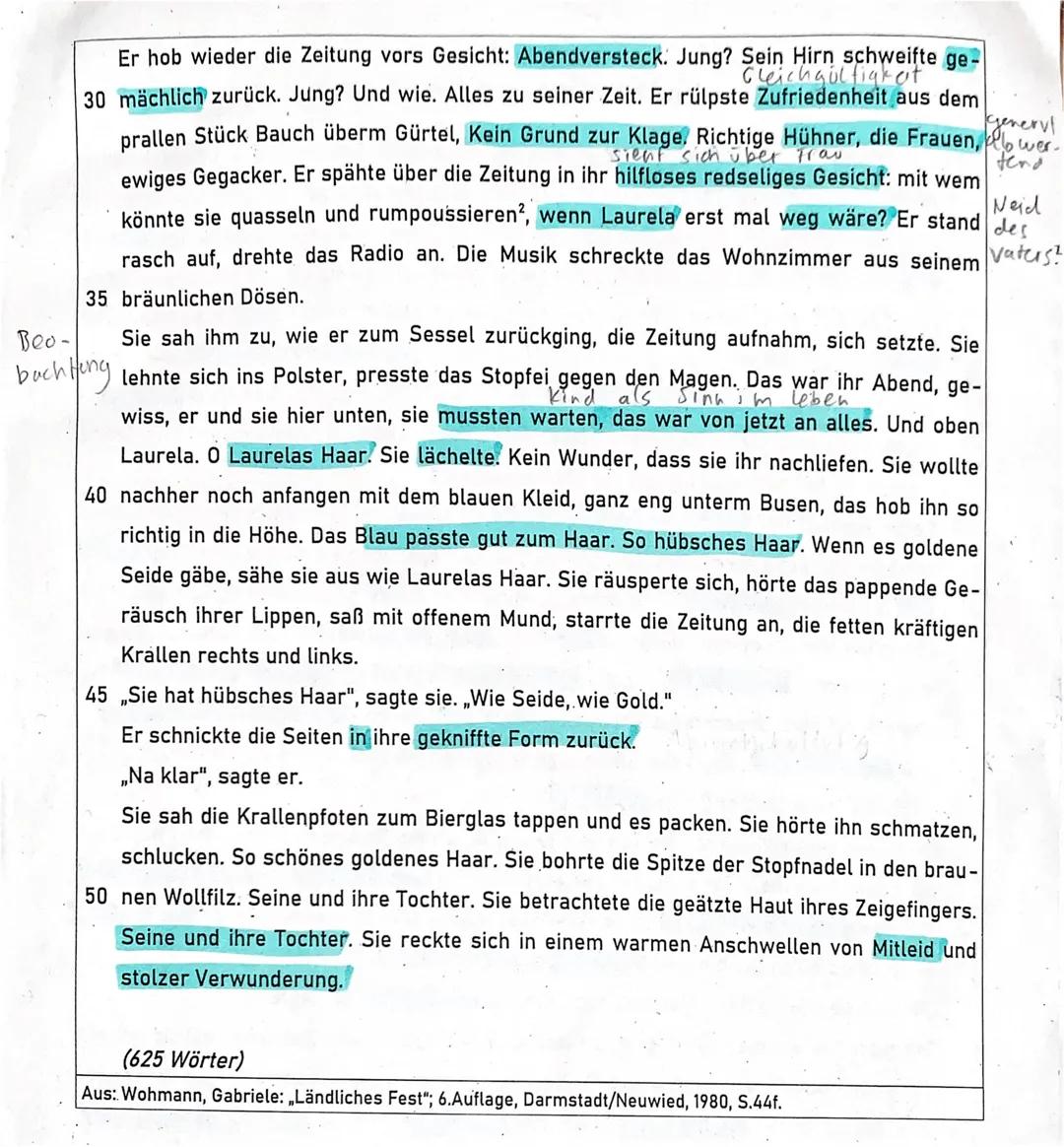 Die literarische Moderne zwischen Tradition und Postmoderne
Kurzprosa unter Einbezug parabolischer Texte
Klausur
Interpretiere die vorliegen