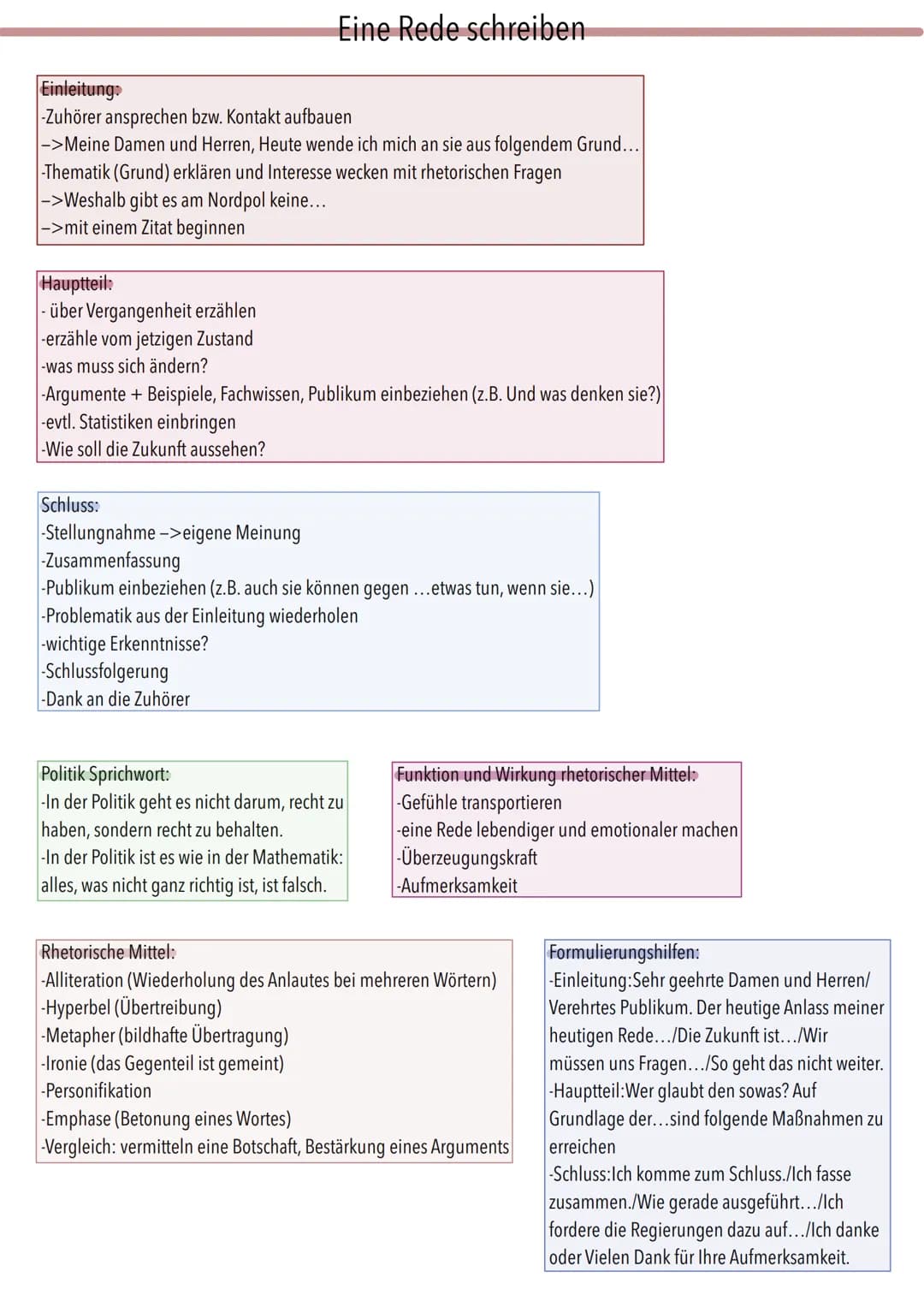 Eine Rede schreiben
Einleitung:
-Zuhörer ansprechen bzw. Kontakt aufbauen
->Meine Damen und Herren, Heute wende ich mich an sie aus folgende