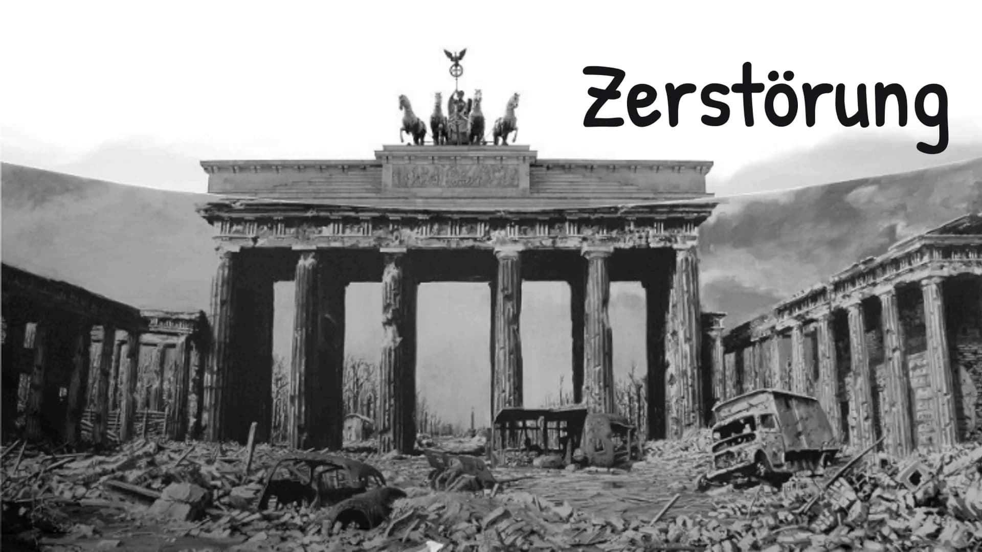 WALE
Hladkaliny
Zerstörung Neuanfang Verantwortung Nachkriegszeit
&
Potsdamer Abkommen GLIEDERUNG
1. Situation der Deutschen nach Kriegsende