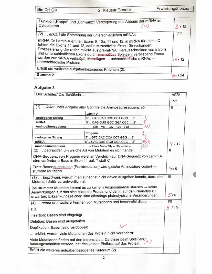 Aufgabe 1:
A
B
C-
D-
E
-
Bio Klausur
Diese
die
Bei der abgebildeten Phase der
Protein biosynthese wird
Translation gezeigt
Bei der
-zuerst d