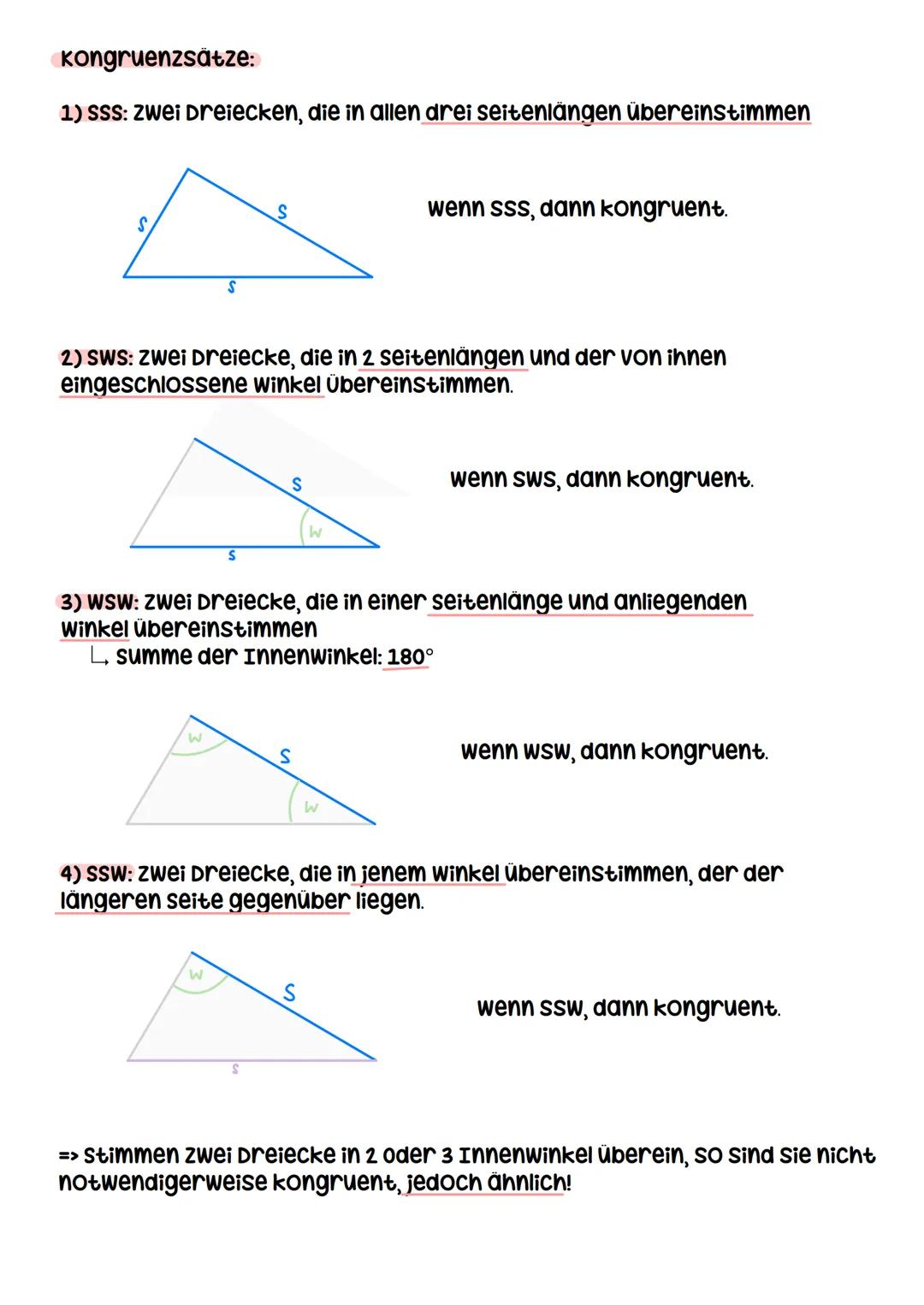Kongrieng and Ähnlichkeit
ähnlichkeit:
- Figuren sind ähnlich zueinander, wenn sie durch eine
Ähnlichkeitsabbildung ineinander überführt wer