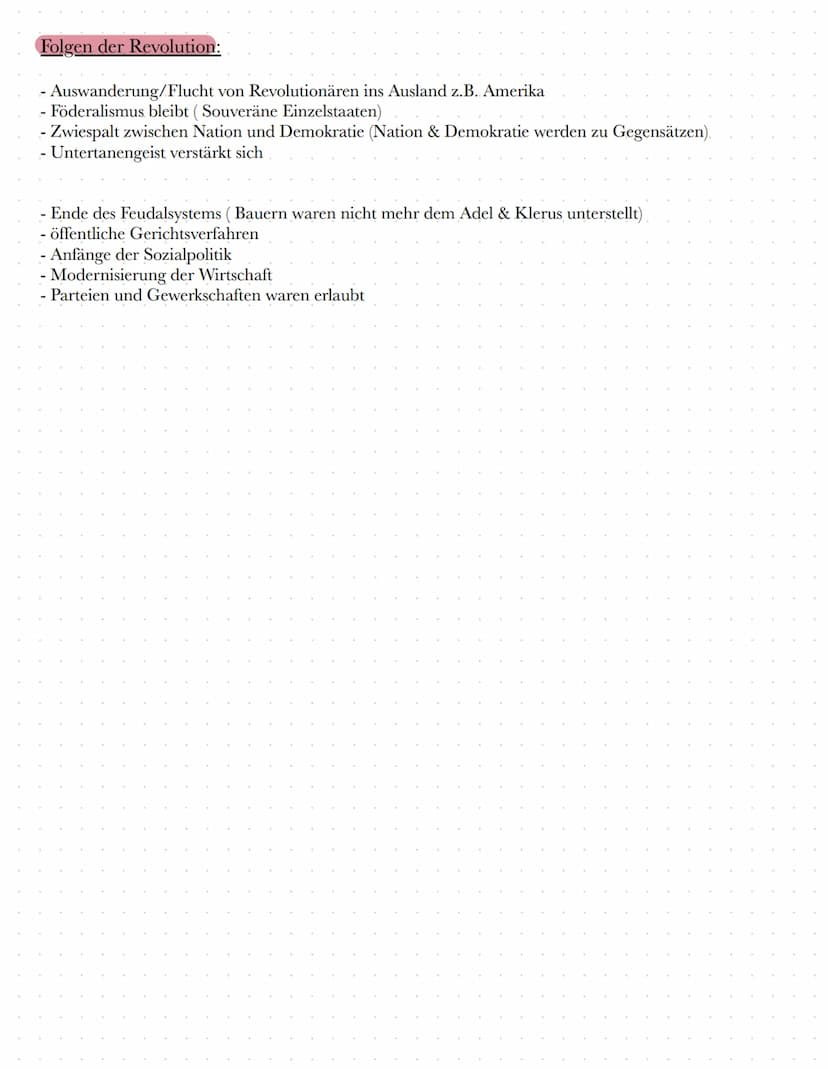 Die Revolution 1848/49
Ursachen der Revolution:
1. Wirtschaftskreise:
- schwere Missernte Hungersnöte,
- generell schwere Armut und Arbeitsl