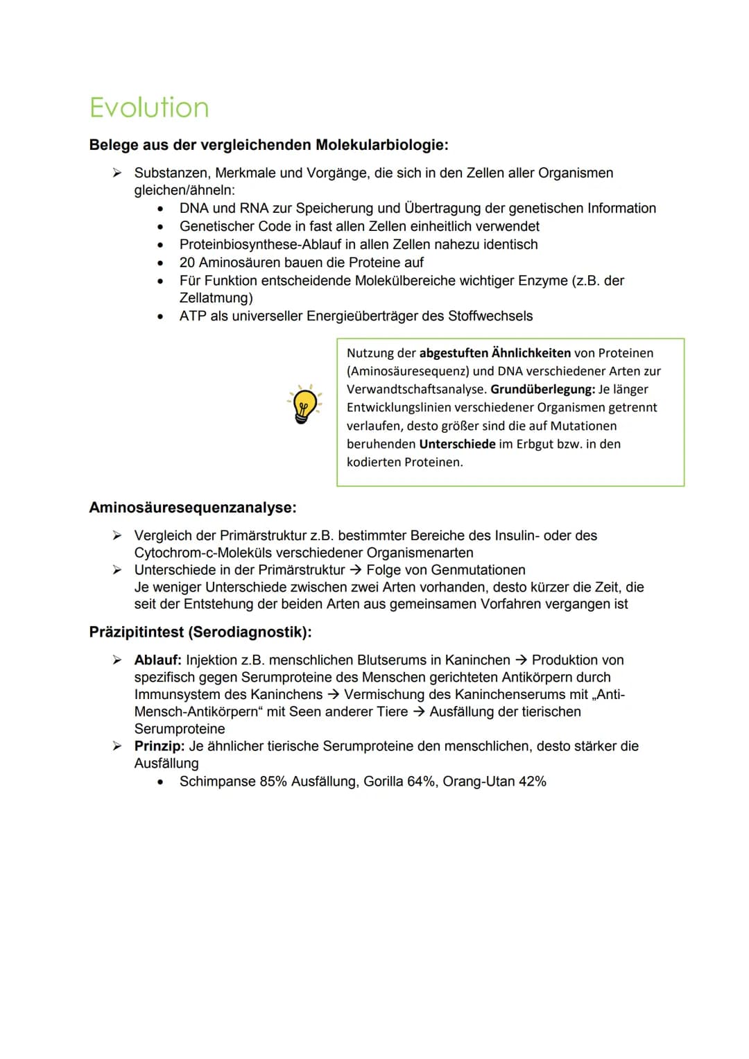 evolution Evolution
Hierarchische Einteilung der Organismen:
Stamm/Abteilung: Chordatiere
Unterstamm/-abteilung: Wirbeltiere
Klasse: Säugeti
