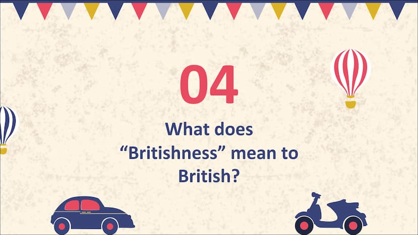 Britishness
Polina Shchukina 01.
02.
Table of Contents
Definitions
Basics
Countries of GB,
Number of people
03.
04.
Stereotypes
What does "B