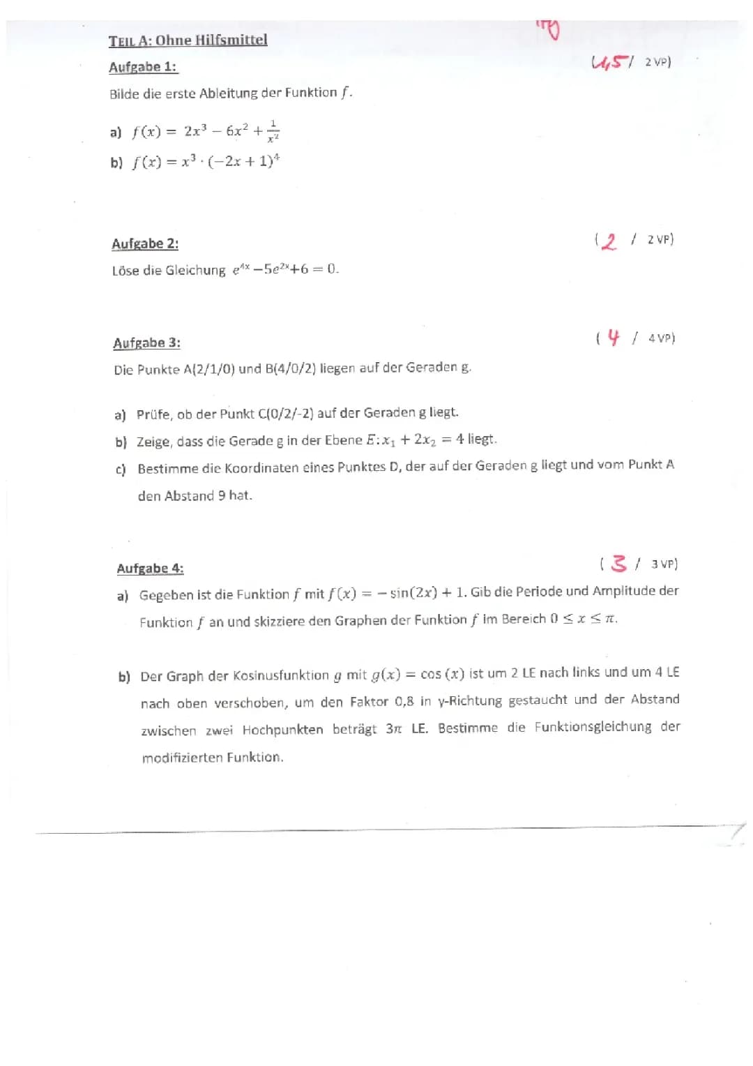 Ableitungen Aufgaben und Übungen für die 11. Klasse – PDF mit Lösungen